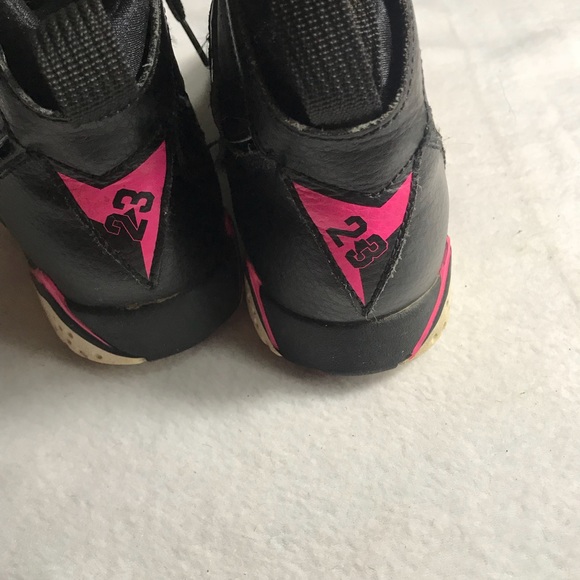 black and pink jordans 23